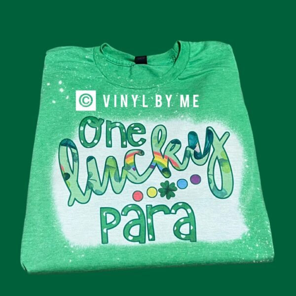 Bleached Irish lucky para tee