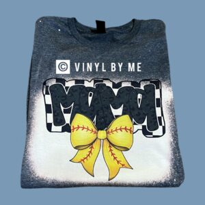 Black cheetah bleached softball Mama tee