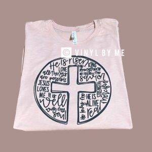 Peach he is Risen tee