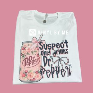 Suspect only drinks Dr.pepper tee