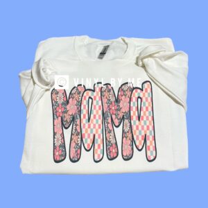 Floral checkered Mama sweatshirt