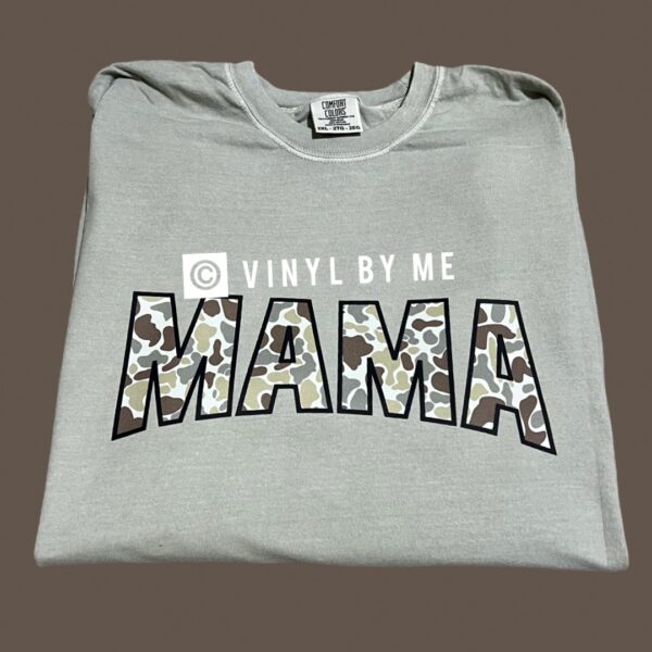 Comfort color Camo Mama tee