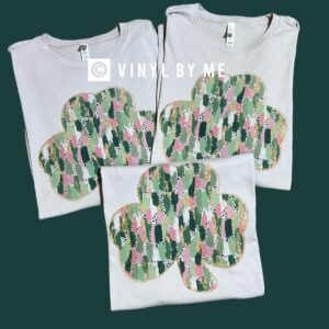 Gray color shamrock tee
