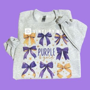 Purple & Gold ash gray sweatshirt
