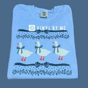 Comfort color Goose bow tee