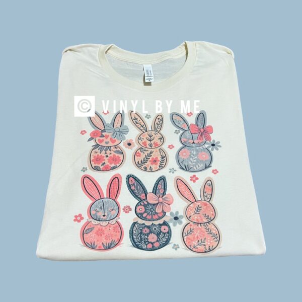 Floral stacked bunny tee