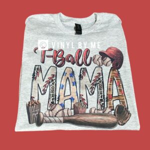 Tball mama ash gray tee