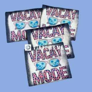 Navy vacay mode tee