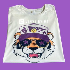 Purple Tiger softball tee