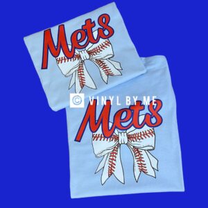 Blue baseball Mets tee