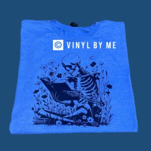 Blue skeleton book tee