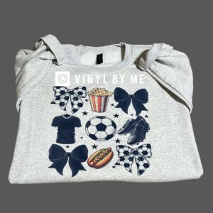 Soccer bow sweatshirt