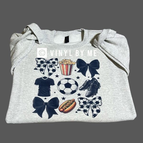 Soccer bow sweatshirt