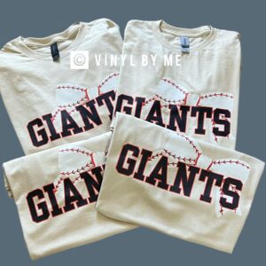 Giants baseball bow tee