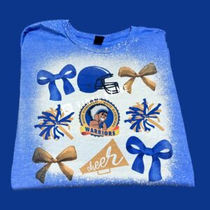 Blue bleached warriors tee