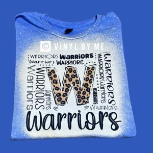 Blue warrior typography tee