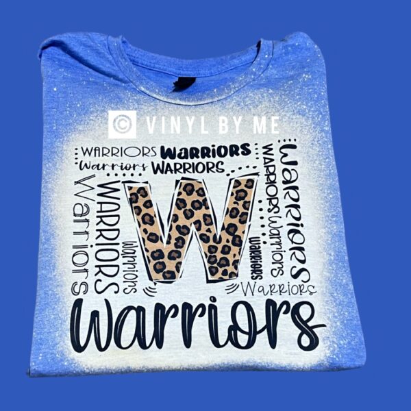 Blue warrior typography tee