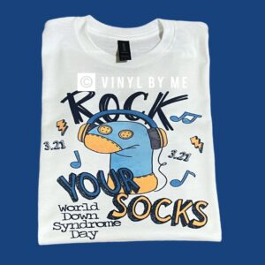 Rock your socks white tee