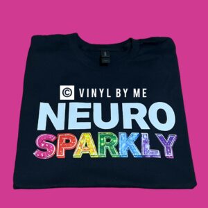 Neuro sparkly black tee