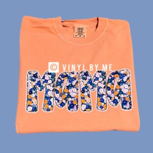 Orange comfort color mama tee