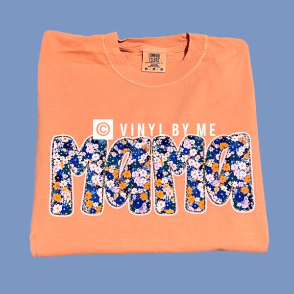 Orange comfort color mama tee