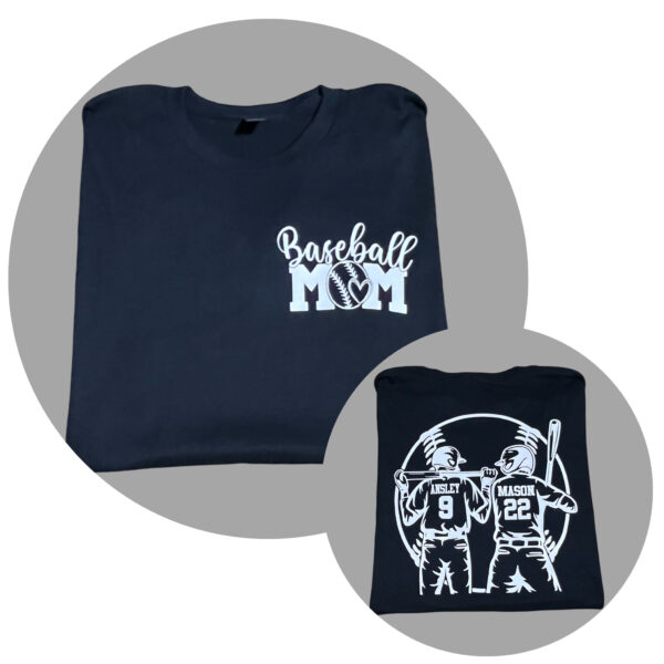 Custom baseball mom tee
