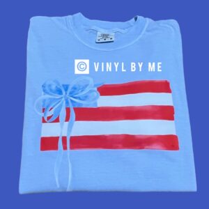 Preppy bow comfort color tee