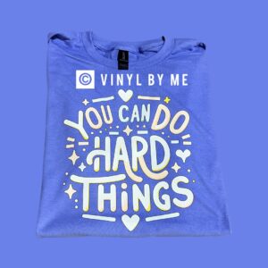 Purple you can do hard things tee
