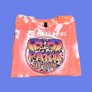 Orange acid washed Para off duty tee