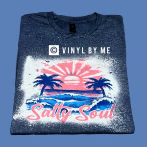 Navy salty soul bleached tee