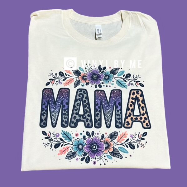 Floral cheetah Mama tee