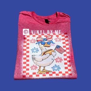 Red Patriotic goose bow tee