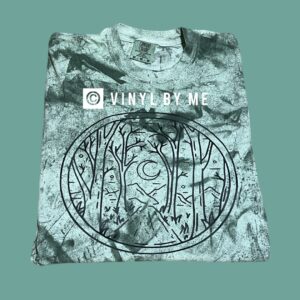 Green acid washed mountain comfort color tee