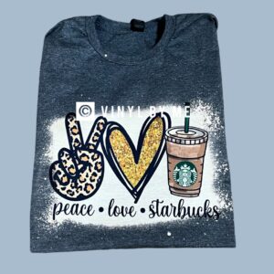 Peace love Starbucks tee