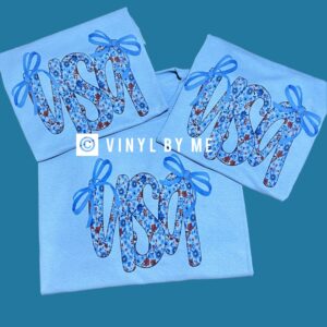 Blue USA bow tee