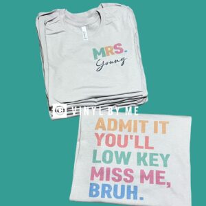 Custom name bruh tees