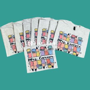 Ash gray custom pencil tees