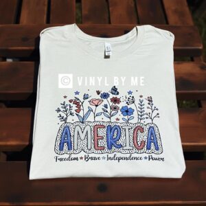 Floral America tee
