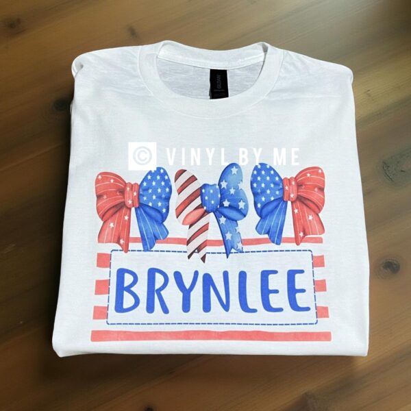 Custom American bow name tees (leave name in note section)