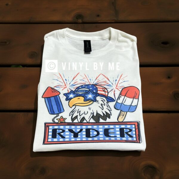 Boy eagle name tee