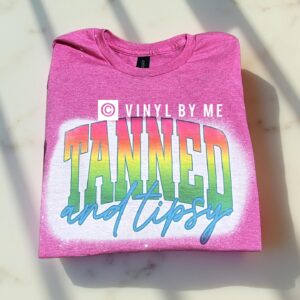 Pink tanned & tipsy tee