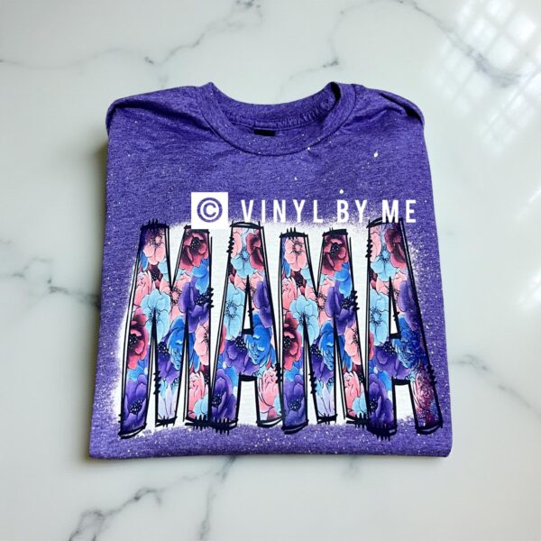 Purple floral Mama tee