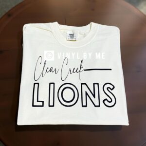 Ivory comfort color Clear Creek Lions tee
