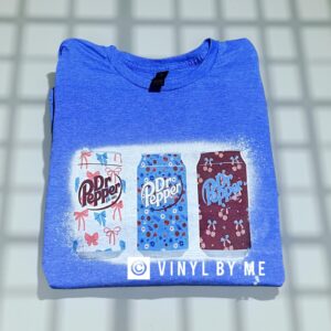 Blue bleached Dr.Pepper tee