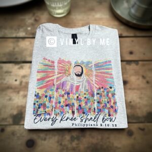 Every knee shall bow ash gray tee