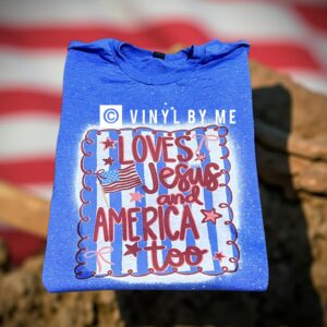 Blue Jesus America tee
