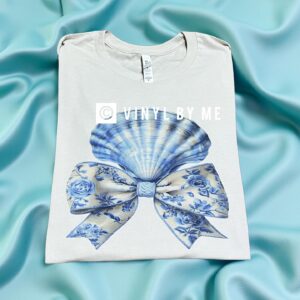 Blue bow shell tee