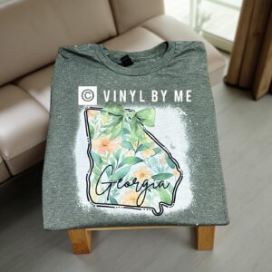 Green bleached Georgia tee