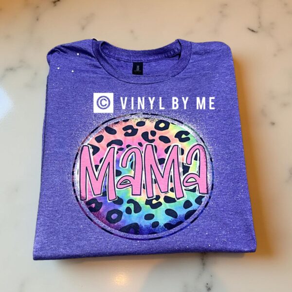 Purple leopard mama tee