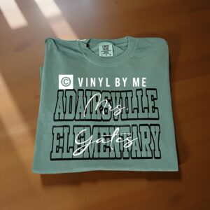 Light green Adairsville elementary name tee